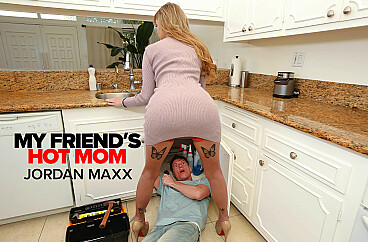 Sexy Milf checks her son's friend's tool to see how well it works in My Friend's Hot Mom series with Jordan Maxx, Rion King by NaughtyAmerica